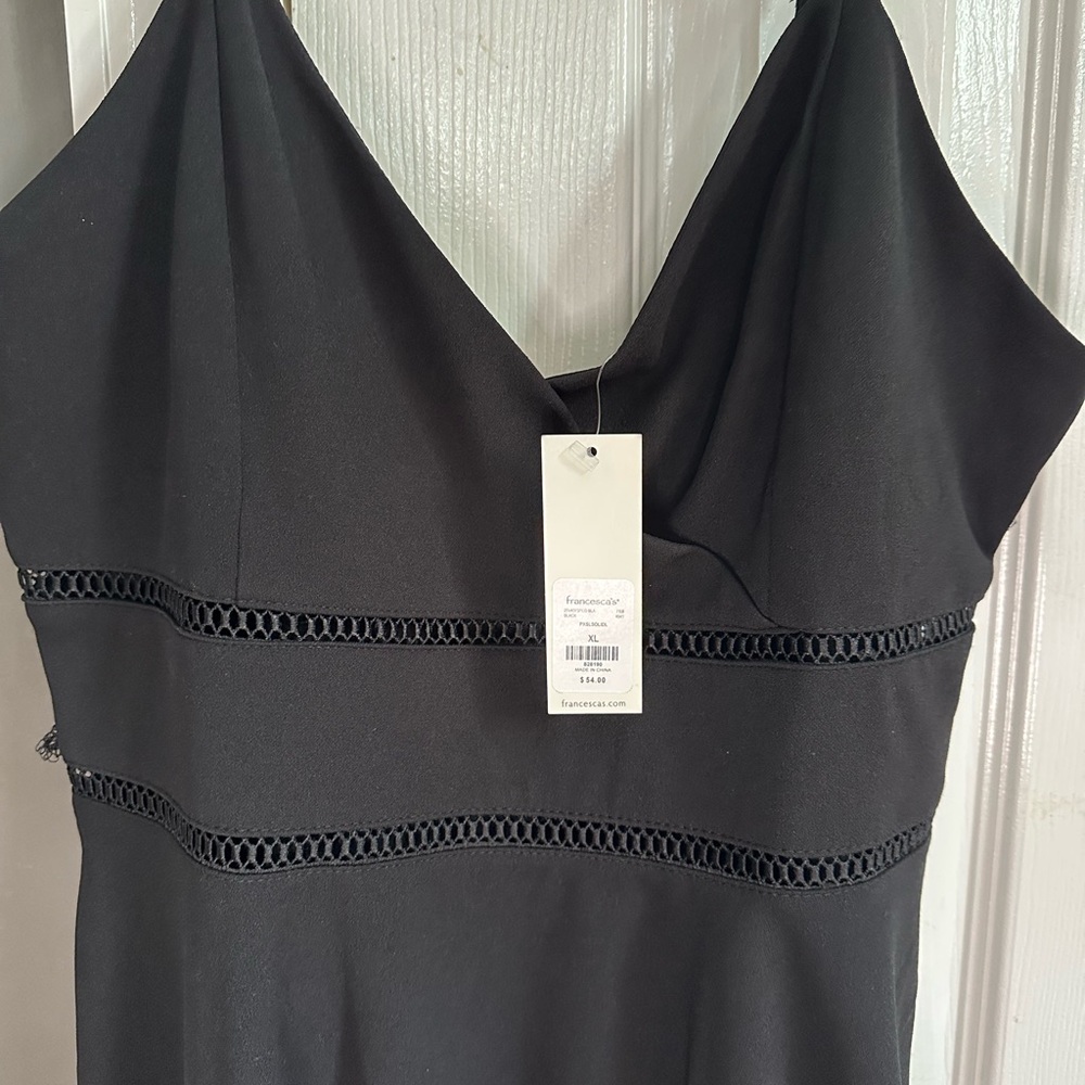 Trixxi Black Dress with Crochet Accents